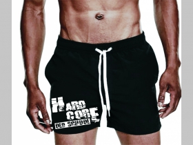 Hardcore Old School - plavky s mot&iacute;vom - plavkov&eacute; p&aacute;nske kraťasy s pohodlnou gumou v p&aacute;se a &scaron;n&uacute;rkou na dotiahnutie vhodn&eacute; aj ako klasick&eacute; kraťasy na voľn&yacute; čas